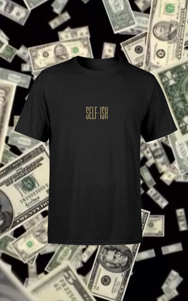 SELF-ISH BLACK W/ GOLD LOGO TSHIRT